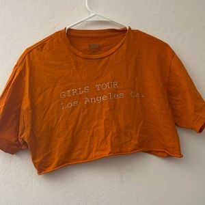 Orange girls tour halter top T-shirt size medium!